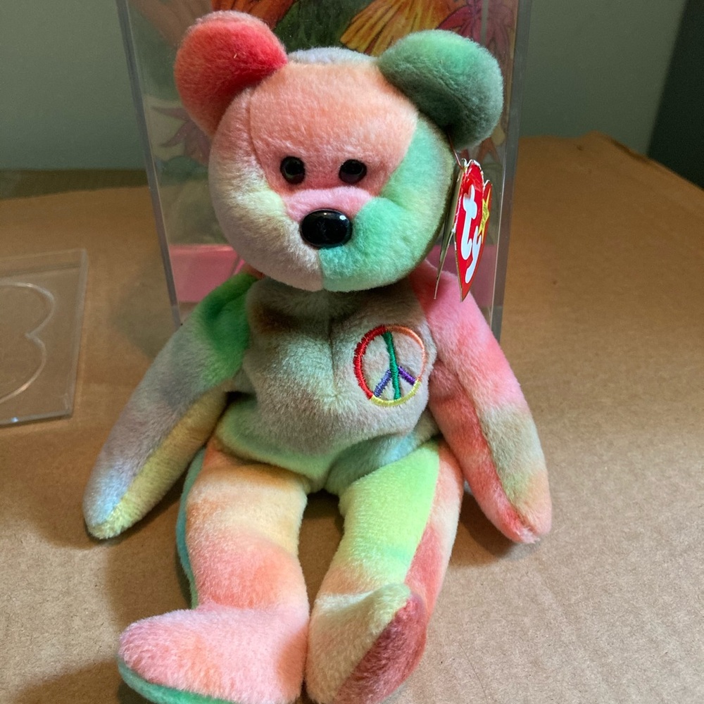 Peace beanie baby PVC pellets!